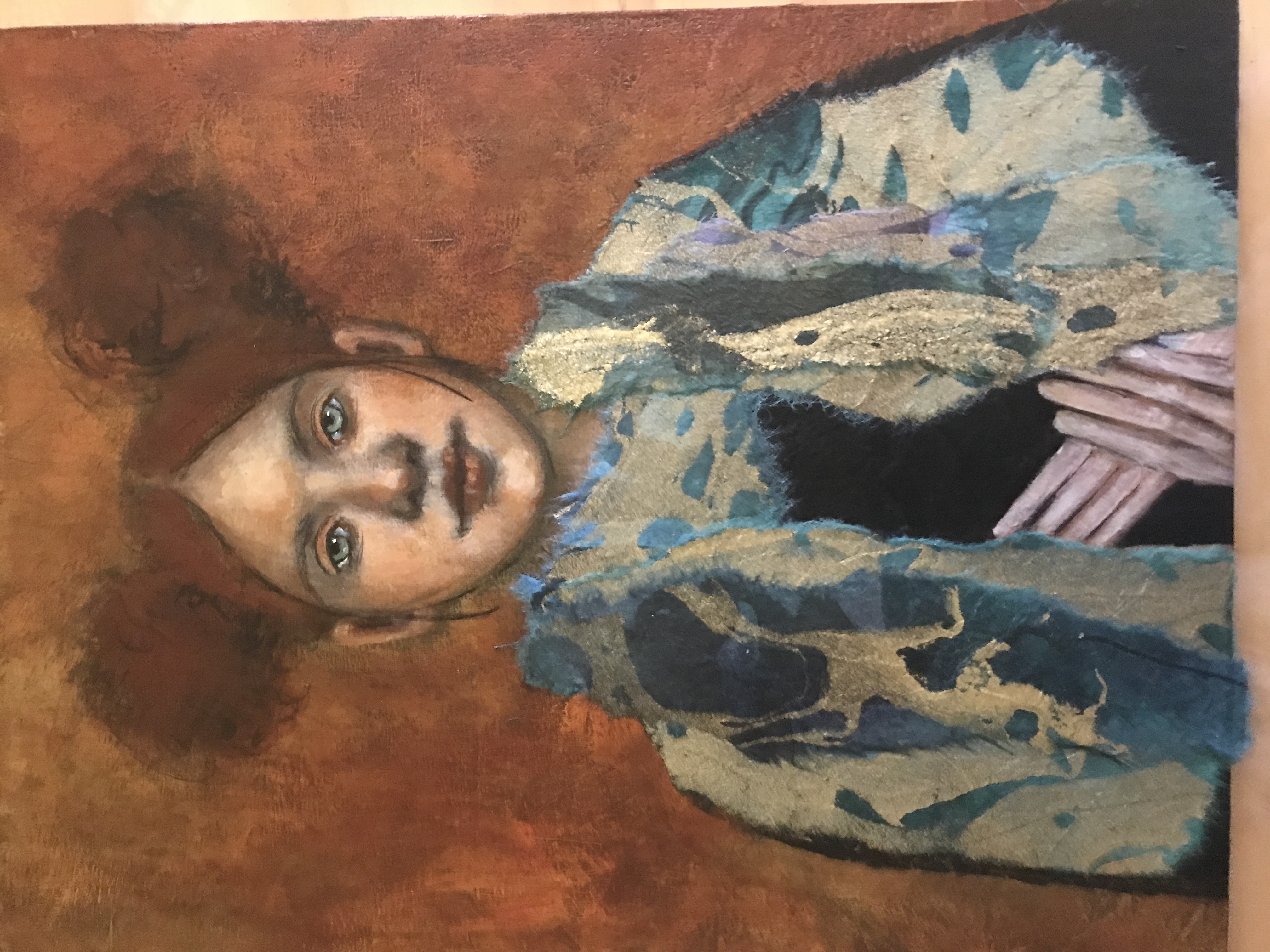 Girl with s Gold Scarf - SOLD